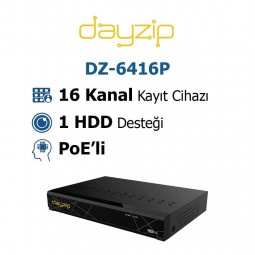 Dayzip DZ-6416P 16 Kanal PoE'li Nvr Kayit Cihazi